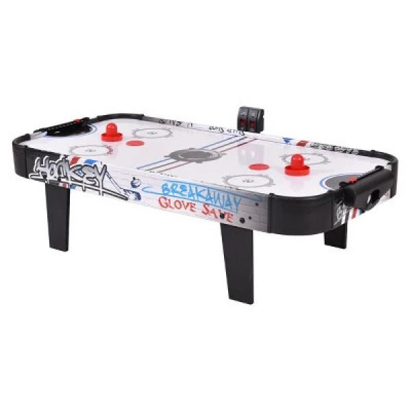 Costway 42''Air Powered Hockey Table Game Room Indoor Sport Electronic Scoring 2 Pushers