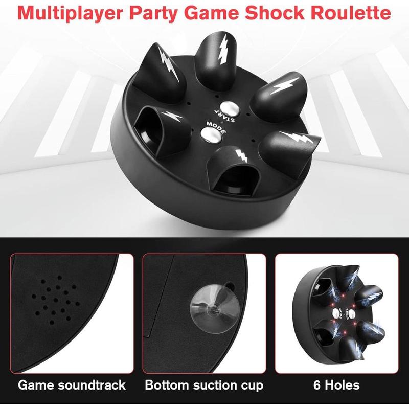 Electric Shock Roulette Game, Electric Shock Game, Novelty Game, Fun Polygraph, Tricky Electric Shock Roulette Shooting Desktop Decompression Creative Truth or Dare, Fit for Home Bar Party Toys