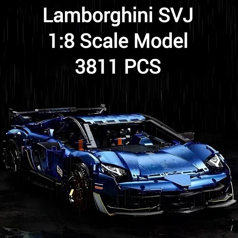 GearGlide Super Car Series Lambo SVJ (3811 PCS), 1:8 Scale Model Car