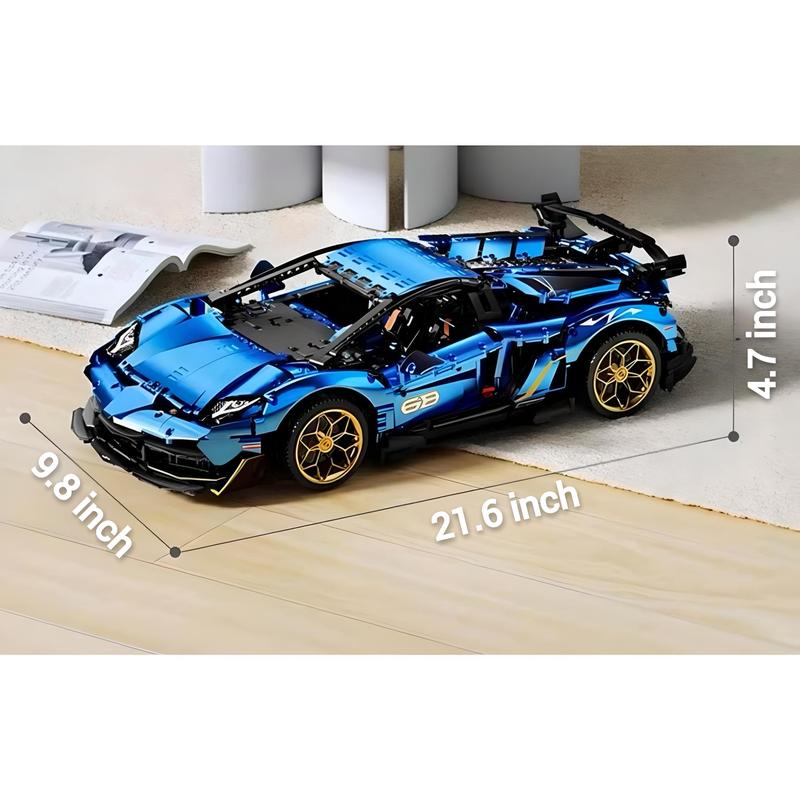 GearGlide Super Car Series Lambo SVJ (3811 PCS), 1:8 Scale Model Car