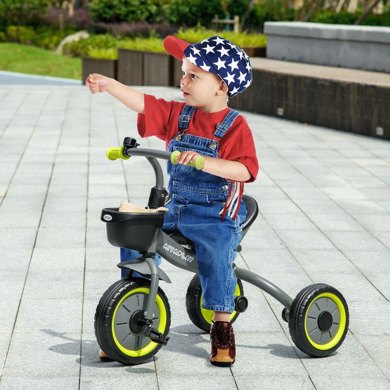 Tricycle for Toddlers Ages 2-5, featuring an adjustable seat, bell, basket, and secure handlebar grips for smooth and safe rides!   car wiggle  car Adjustable Toddler remote control