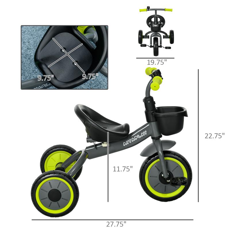 Tricycle for Toddlers Ages 2-5, featuring an adjustable seat, bell, basket, and secure handlebar grips for smooth and safe rides!   car wiggle  car Adjustable Toddler remote control