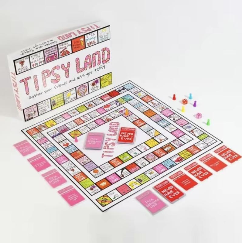 Tipsyland Drinking Board Game for Adults, Party Funny Drinking Games, Interactive Drinking Board Games for Adults, Party Drinking Games