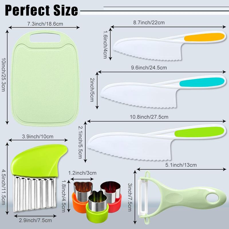 9 Piece Kids Kitchenware Set, Kids Realistic Cooking Kitchenware, Suitable for Boys Girls Toys Gifts