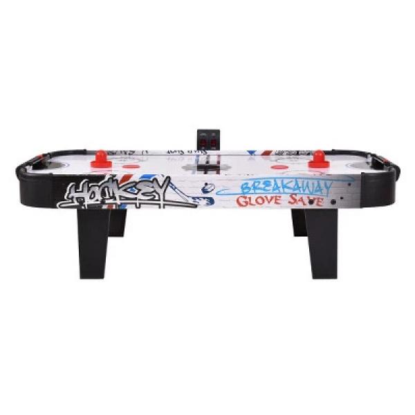 Costway 42''Air Powered Hockey Table Game Room Indoor Sport Electronic Scoring 2 Pushers