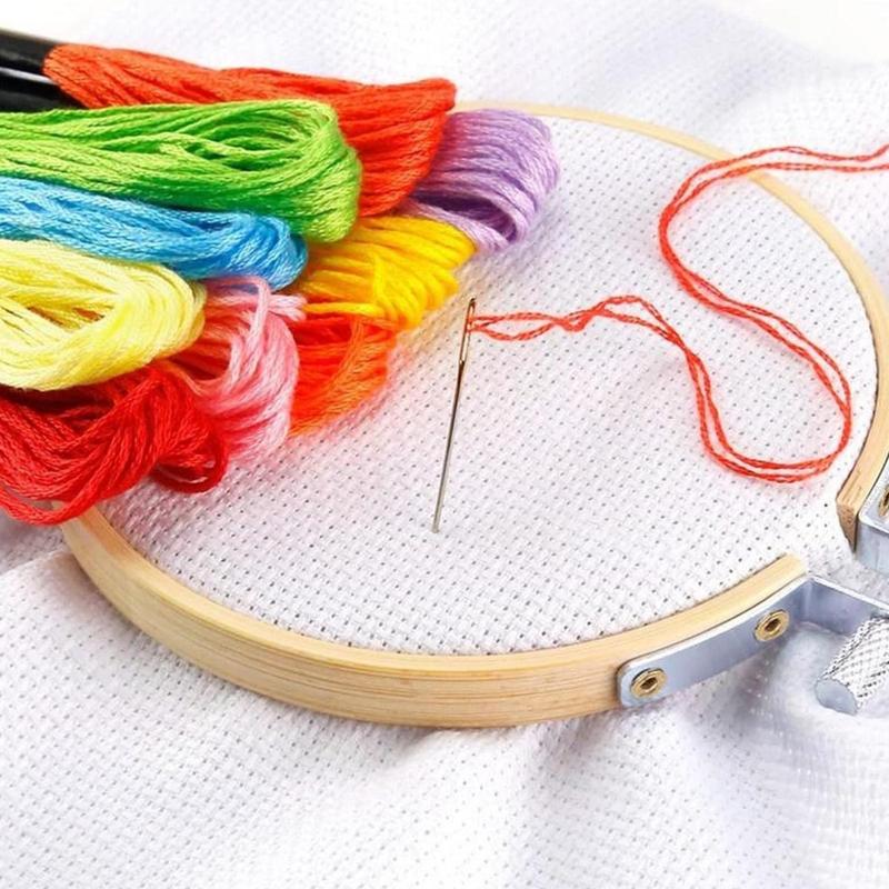 50 Colors Embroidery Thread (1 Set), Rainbow Color Friendship Bracelet Thread, DIY Cross Stitch Supplies for Handmade Cross Stitch Weaving