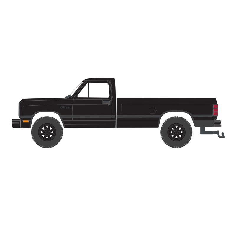 CHASE 1993 Dodge Power Ram 250 4x4 Lifted (Black Bandit) Series 28 Diecast 1:64 Scale Models - Greenlight 28130D