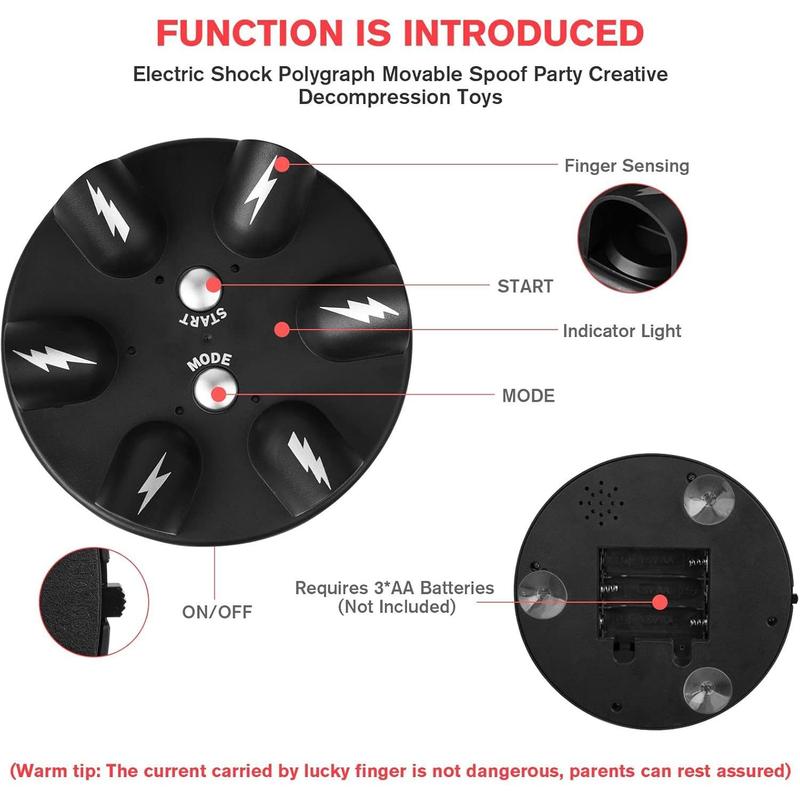 Electric Shock Roulette Game, Electric Shock Game, Novelty Game, Fun Polygraph, Tricky Electric Shock Roulette Shooting Desktop Decompression Creative Truth or Dare, Fit for Home Bar Party Toys