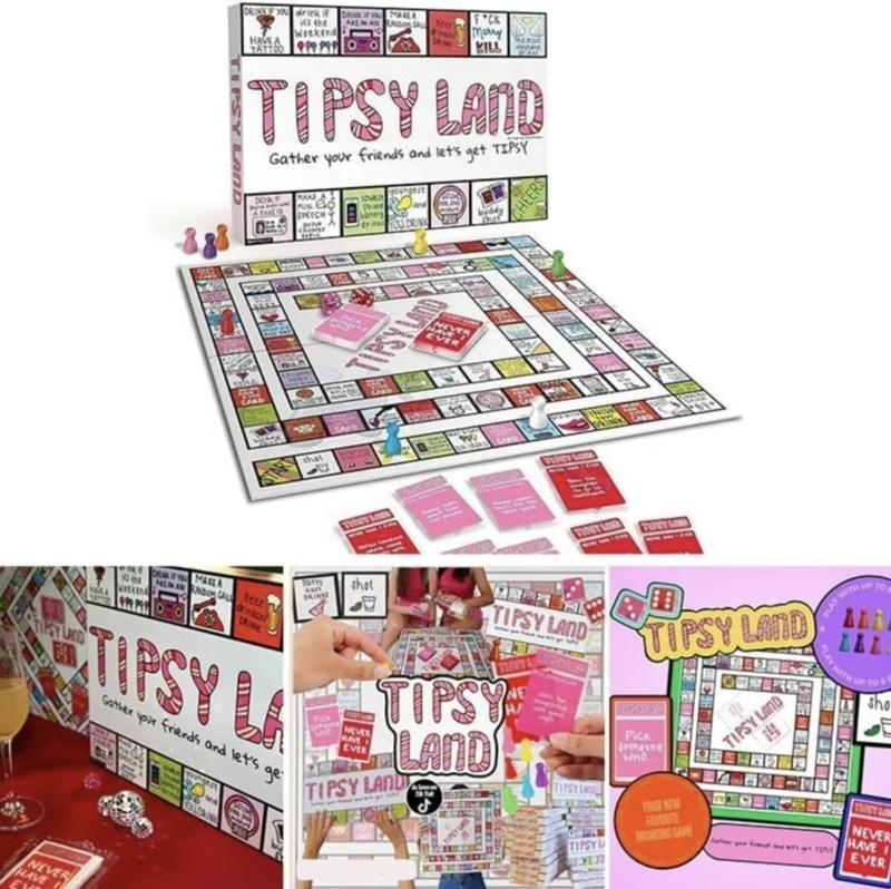 Tipsyland Drinking Board Game for Adults, Party Funny Drinking Games, Interactive Drinking Board Games for Adults, Party Drinking Games