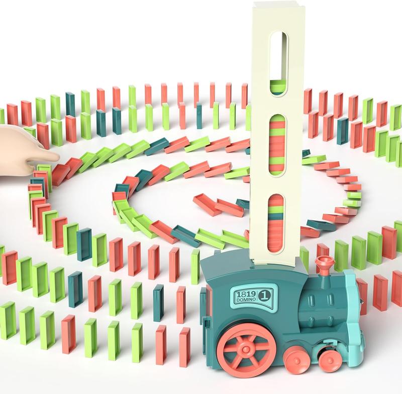 180 Pcs Domino Train Toy Kids Games: Automatic Dominoes Building Set Rally - Toys for 3 Year Old Boys - Stacking Games for Kids Ages 4 5 6 -  Toddler Toys Christmas Birthday Gifts Age 3-5 5-7 Kid