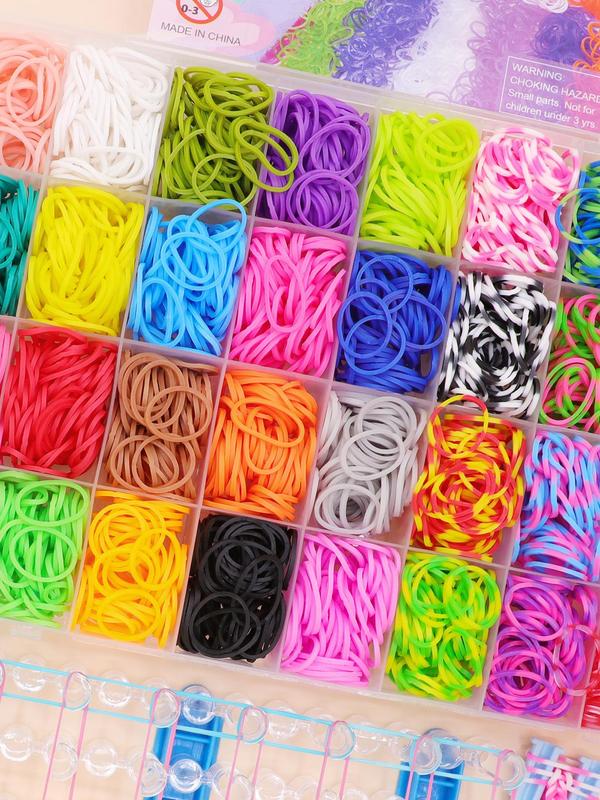 Colorful Beads & Rubber Bands & Accessories, Cute DIY Jewelry Making Kit, DIY Jewelry Making Supplies for Braided Bracelet