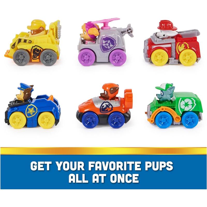 Paw Patrol: Pup Squad Racers, 6-Piece Vehicle Gift Set, Kids Toys for Boys & Girls Ages 3 and Up