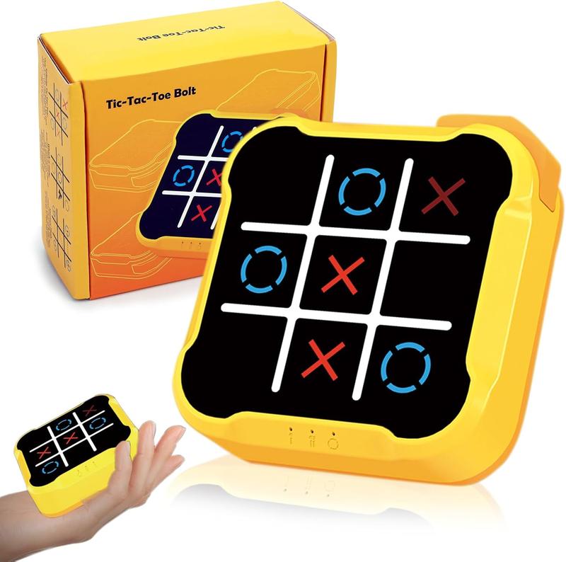 Tic Tac Toe Bolt Game, Handheld Electric Puzzle Game Console, Gift Ideal for Kids and Adults' Birthday, Electronic Board Games for Educational and Memory Growth, Portable Travel Games for Car Ride