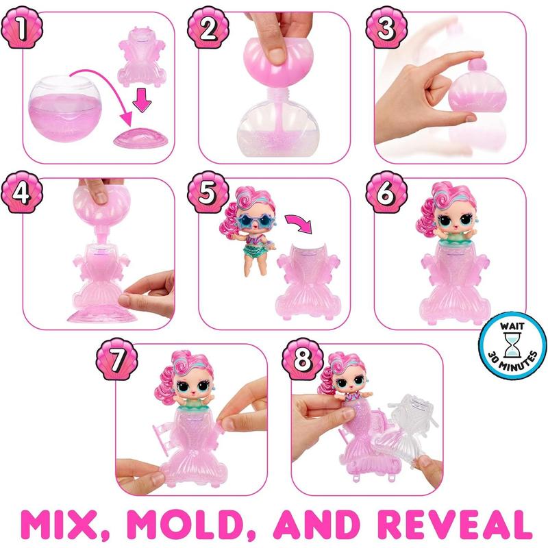 LOL Surprise Mermaids Tots with Color Change Tail, Make A Mermaid Tail, 8 Dolls to Collect, Fashion Accessories, Great Gift for Kids Ages 4+