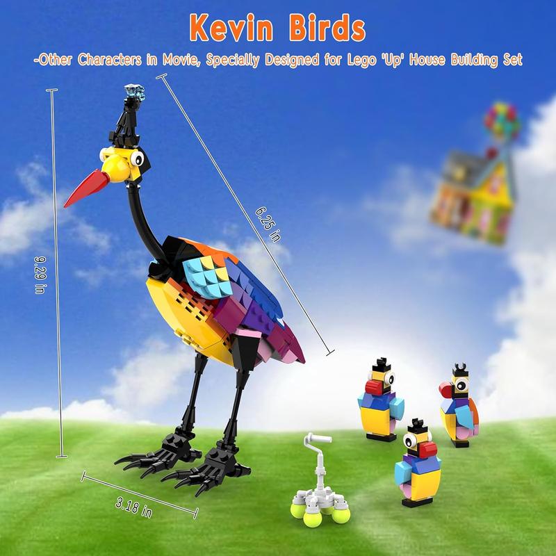 TENHORSES Kevin Birds Dug Dog for Up House Building Set, Cute Movie Animals Building Kit for Model,Celebration Characters Gift for Girls & Boys,Fun Toy for Creative Play(331Pcs)