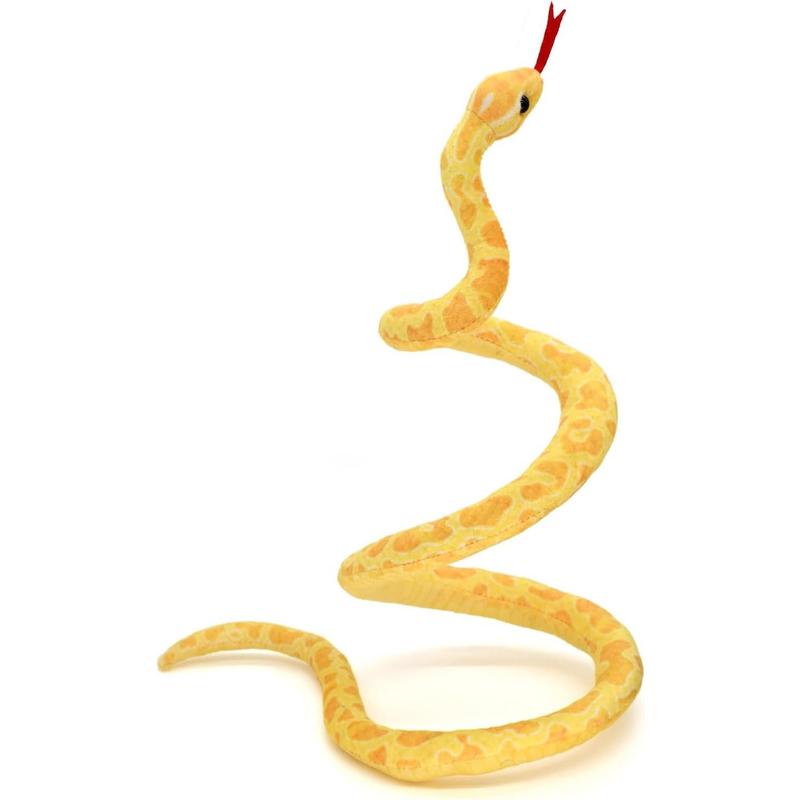 3.6-foot-long soft snake doll, cute plush animal plush prank toy, children's gift, children, birthday, Halloween, Christmas, home decoration (yellow)