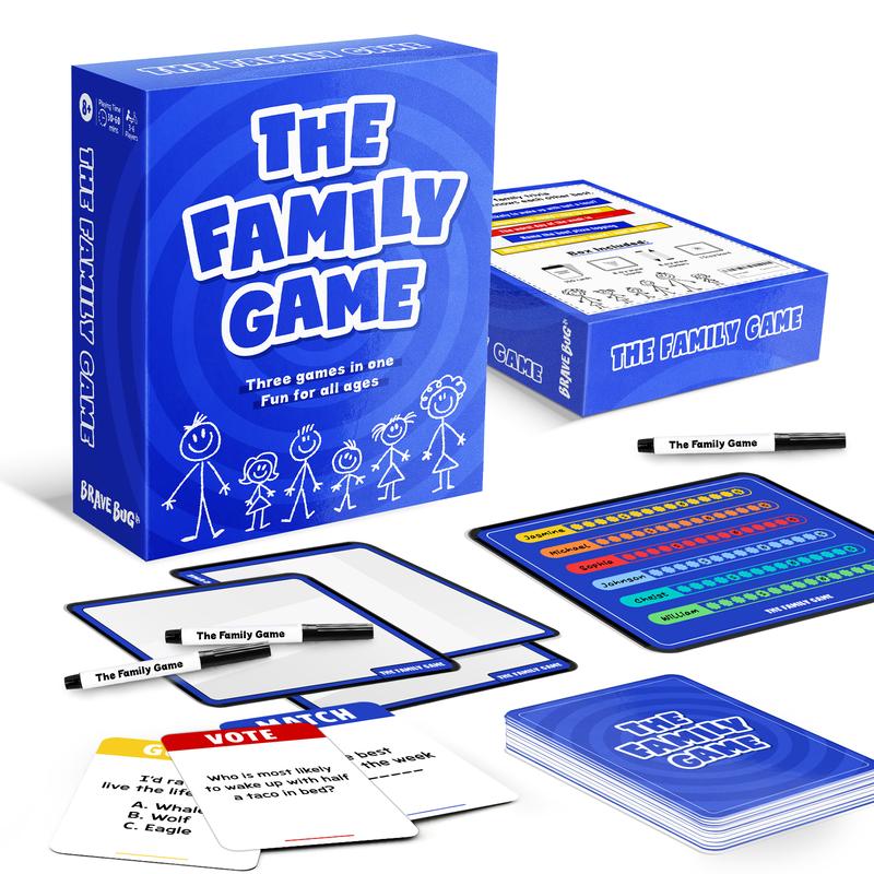 The Family Game - 150 Question Family Card Games - Fun Games for Kids, Teens and Adults - Board Games for Family Game Nights, Gatherings, Parties