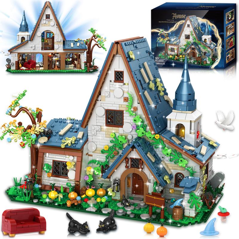 TOKMOC 2666 Pieces,Magic Stone House Building Block Set,Including Bedroom,Living room,Collecting Building and Gifting Model,Home Decoration,For aged 12 and above,Stress relief toy,66041