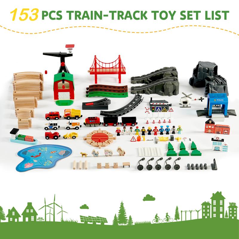 Joylike Magic Wooden Train world Set, best gift for Christmas