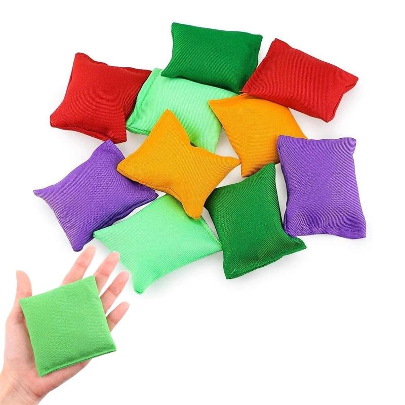 Random Color Mini Bean Bag, 10pcs Party Throwing Game Supplies, Party Bean Bag for Outdoor Lawn Activities