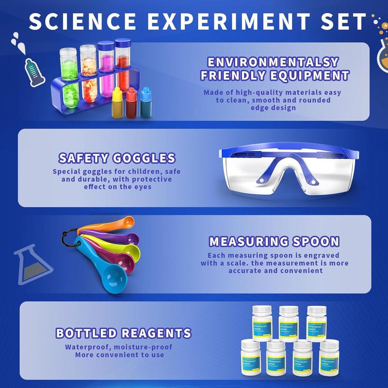 SNAEN 130+ Lab Experiments Science Kits, Chemistry Set, Crystal Growing, Erupting Volcano, STEM Activities Educational Toys Gifts For 6 7 8 9 10 11 Years Old Boys Girls Kids Toys