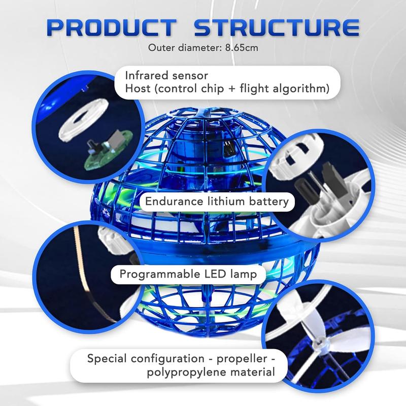 2024 Newest Flying Orb Ball Toy, HandDroneOrbit, Hand ControlledBoomerang Hover Ball,Cosmic GlobeBoomerang Hover Ball GalacticFidgetSpinner, Easter, Christmas Gifts