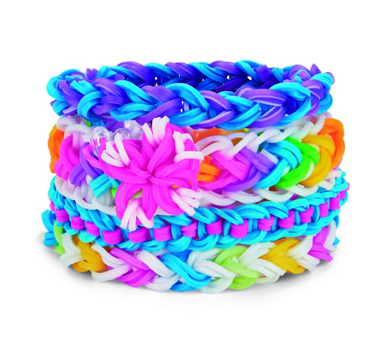 Ultimate Tub 8000 Latex Free Rubber Bands and 100 “S” Clips for Making Crafts in Bold and Bright Colors, multi