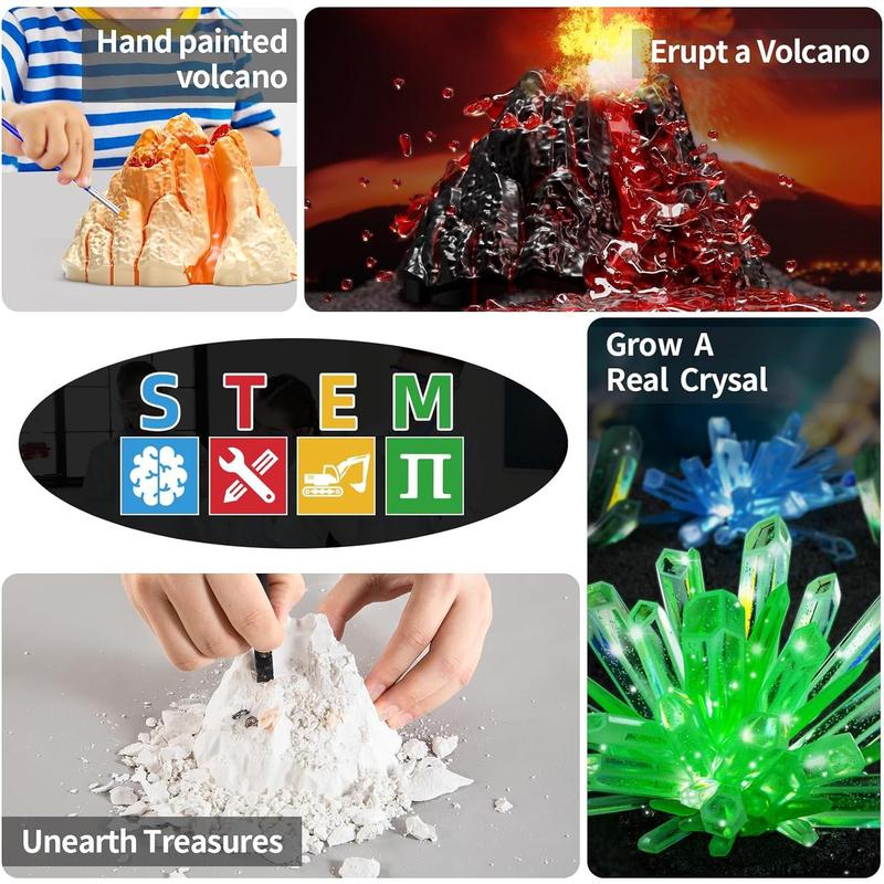 SNAEN 130+ Lab Experiments Science Kits, Chemistry Set, Crystal Growing, Erupting Volcano, STEM Activities Educational Toys Gifts For 6 7 8 9 10 11 Years Old Boys Girls Kids Toys