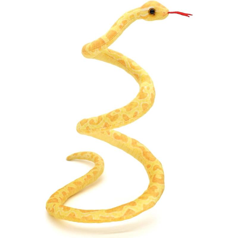 3.6-foot-long soft snake doll, cute plush animal plush prank toy, children's gift, children, birthday, Halloween, Christmas, home decoration (yellow)