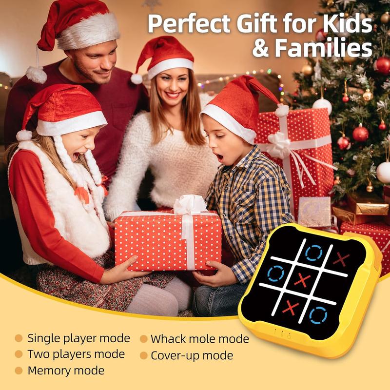 Tic Tac Toe Bolt Game, Handheld Electric Puzzle Game Console, Gift Ideal for Kids and Adults' Birthday, Electronic Board Games for Educational and Memory Growth, Portable Travel Games for Car Ride