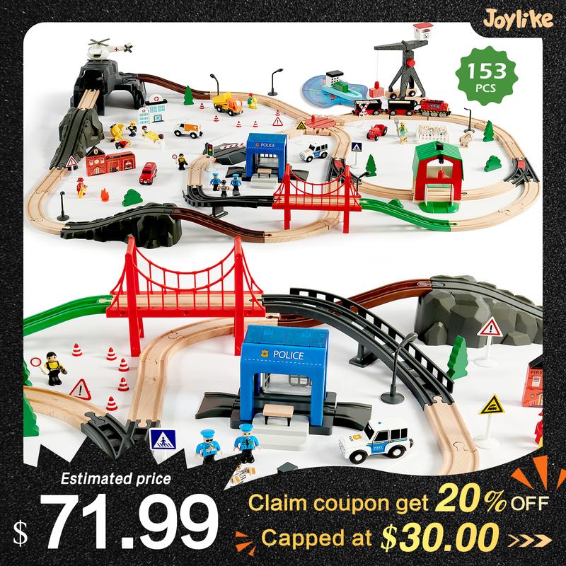 Joylike Magic Wooden Train world Set, best gift for Christmas