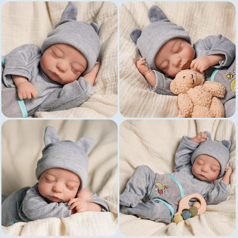 BABESIDE Reborn Baby Dolls, 15 Inch Realistic Newborn Baby Doll Boy, Real Life Baby Dolls Soft Body Poseable Sleeping Baby Doll for Kids Age 3+