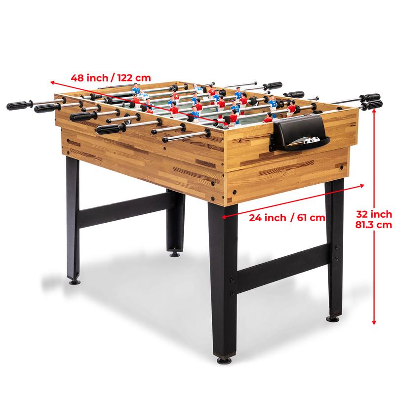 SULIVES 2x4ft 13-in-1 Combo Game Table Set for Home, Combination Tables for Game Room, Friends & Family w Hockey, Football, Billiards, Ping Pong, Shuffleboard, Chess, Checkers, Backgammon, Ring toss mini basketballhoop desk bowling basketballhoop fidget