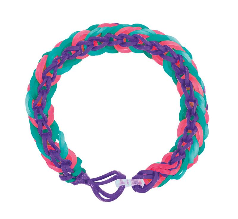 Ultimate Tub 8000 Latex Free Rubber Bands and 100 “S” Clips for Making Crafts in Bold and Bright Colors, multi