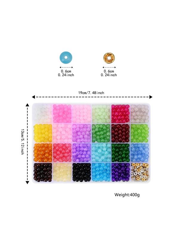 Minimalist Multicolor Beads, 1 Box Colorful Beads for Bracelet & Necklace & Earrings Making, Versatile DIY Accessories for Bracelet Jewelry Making