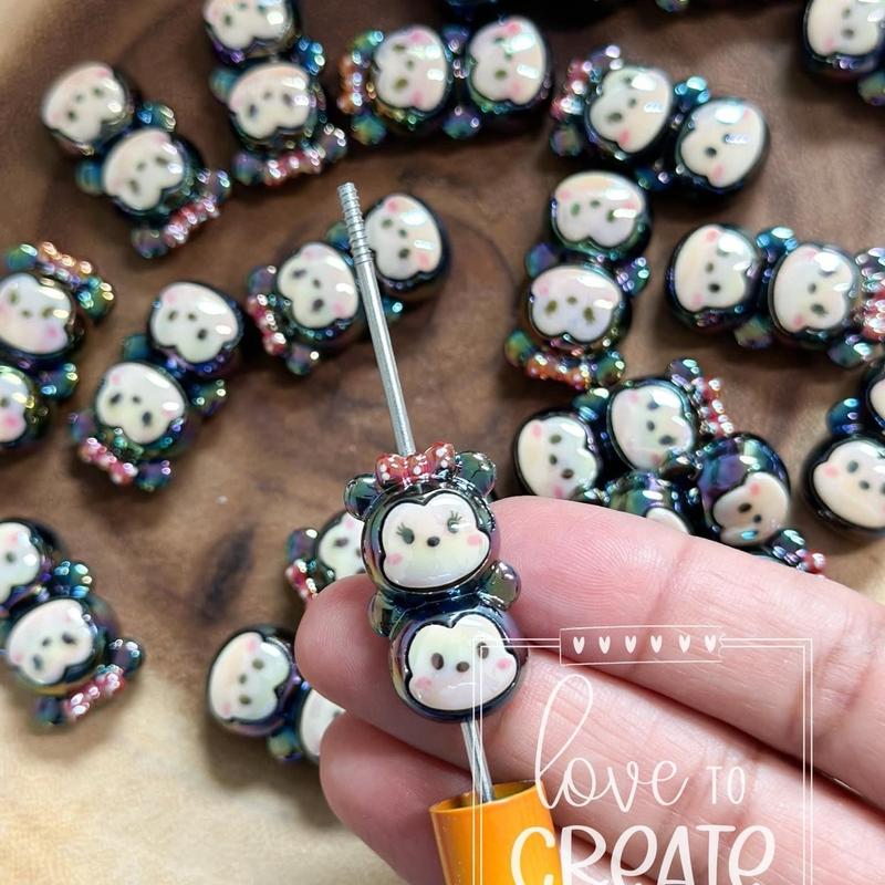 Crafting Supplies - Set of 2 Beads for Jewelry, Charms, and Keychains