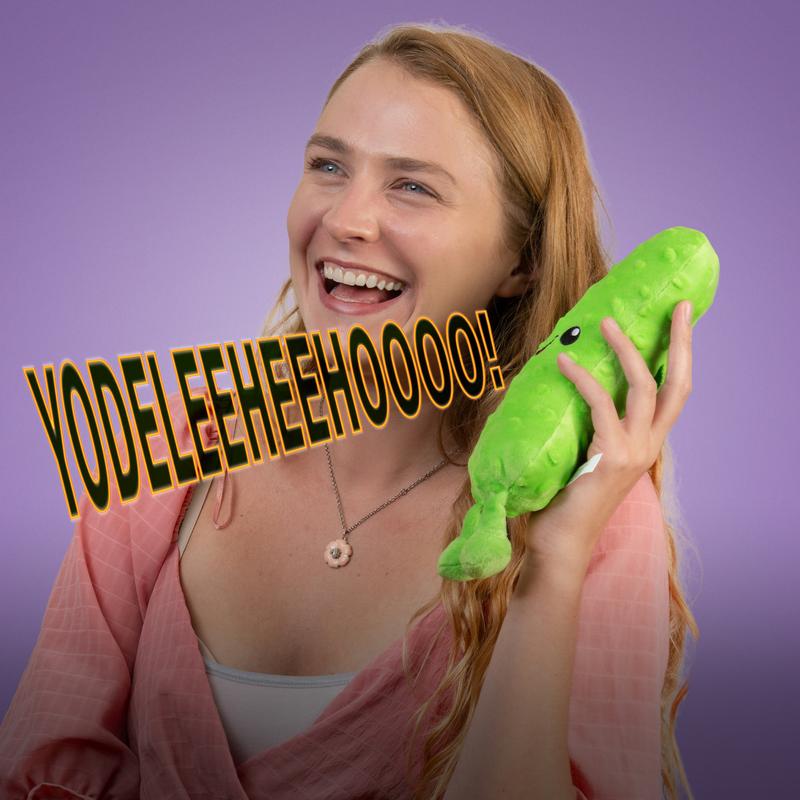 Yodeling Plush Pickle – 11” Pickle Sings Hilarious Yodels - Funny Gag Gift for Friends and Coworkers