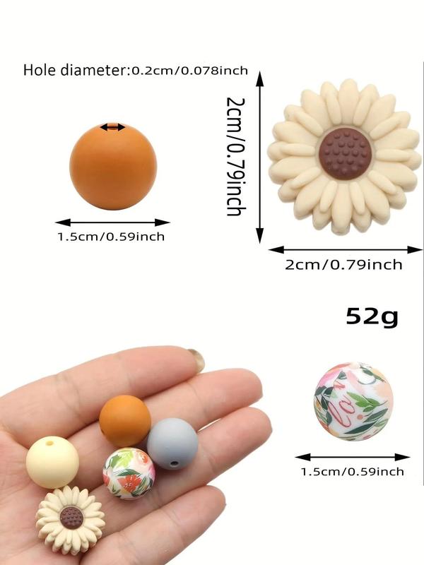 Mixed Color Flower Design Bead, Floral Bead, Diy Jewelry Making Supplies for Bracelet Necklace Earrings Pendant