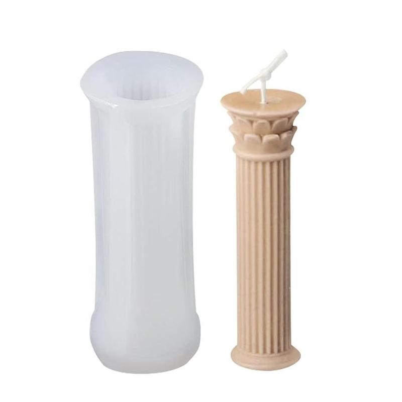 Roman Column Shaped Candle Mold, Silicone Candle Mold, DIY Candle Making Mold For Home Decor