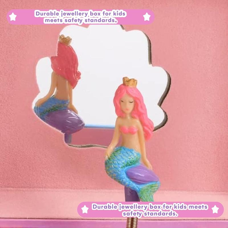 Christmas gift Underwater Mermaid Musical Jewelry Box for Girls – Spinning Mermaid Doll with 'Over the Waves' Tune, Perfect Gift for Christmas Girls