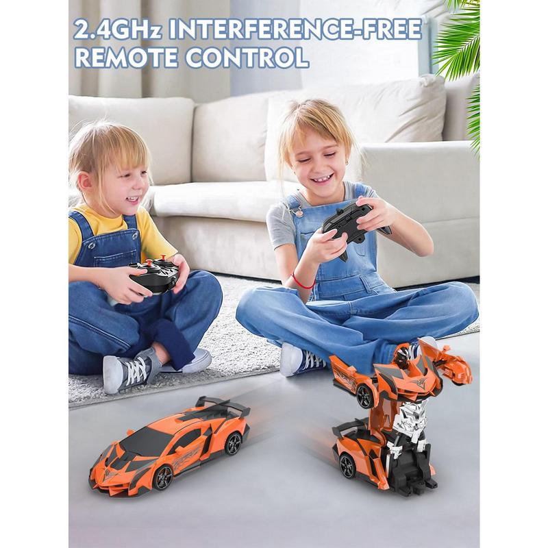 Transform Rc Cars For Boys 4-7 8-12, 2.4Ghz 1:18 Scale Remote Control Car Transforming Robot, One-Button Deformation 360° Rotation And Drift Car Toy Gifts For Boys And Girls 3-5,Christmas Toys & Gifts