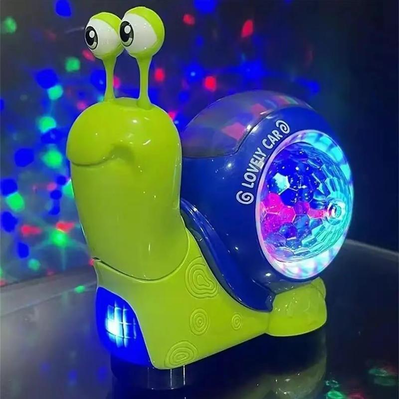 Crawling Snail Design Music Toys, ElectricSnail Toy, Cute Electronic Animal Crawl Toy,Toys with Built-in LED Light, InteractiveLearning Toy