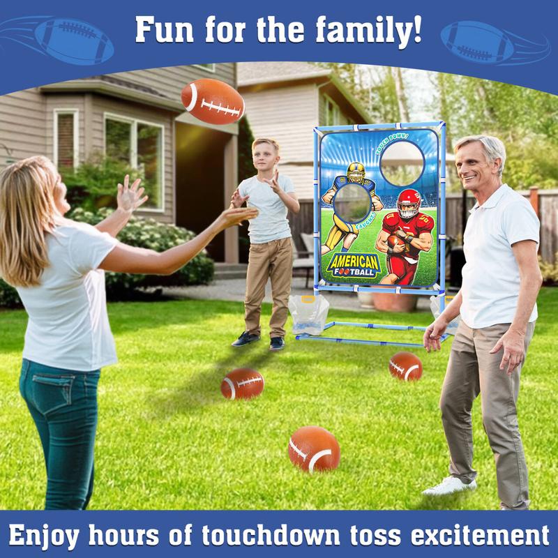 Football Toss Game with 4 Inflatable Balls, Indoor Outdoor Football Throwing Target Toy for Kids Ages 4-7 8-12- Perfect Christmas Birthday Gifts for Boys Girls Rechargeable LED LED Light kids  basketball