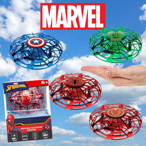 Marvel Super Hero Intelli UFO Sensor Drone Helicopter - Spiderman Hulk Captain America Iron Man