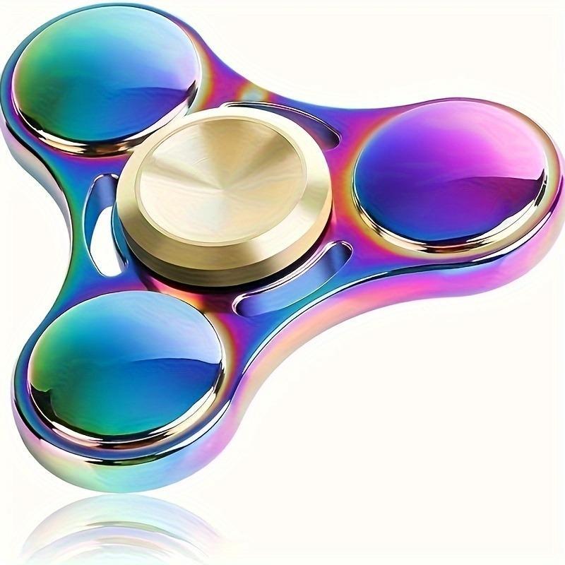 Rainbow Color Hand Spinner, 1 Count Fidget Spinner with High-speed Bearing, Stress Relief Toy, Party Gift for Friend & Classmate