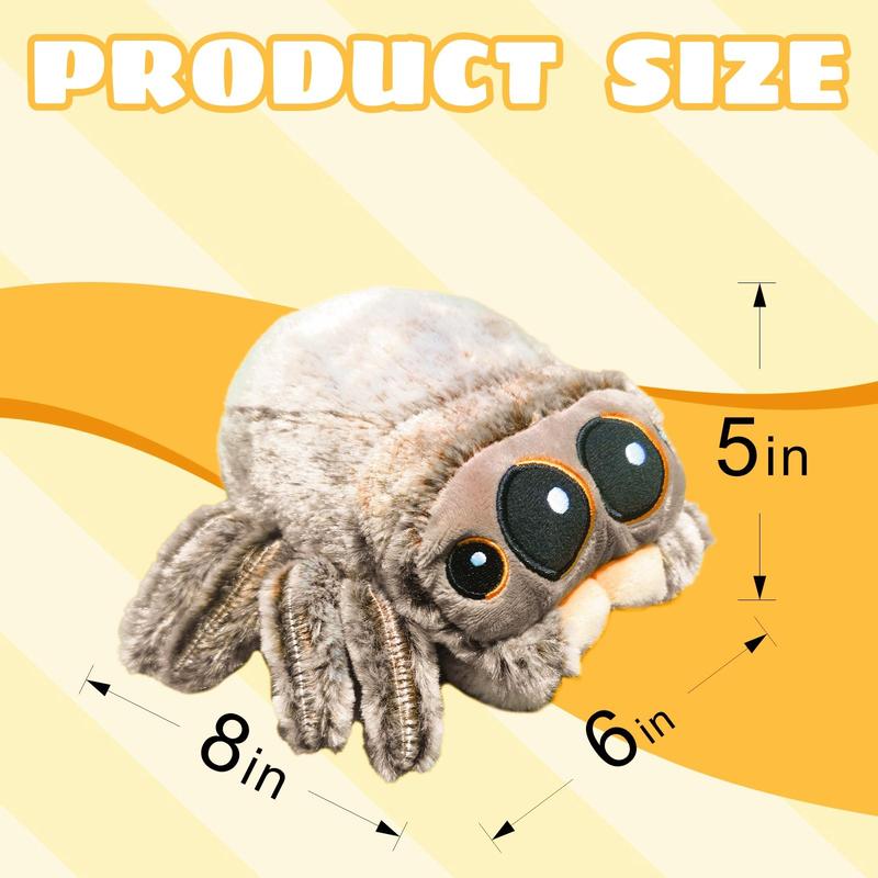 1 pc Spider Plush Toy, Cute and Soft Jumping Spider Plush Toy for Home Decor.