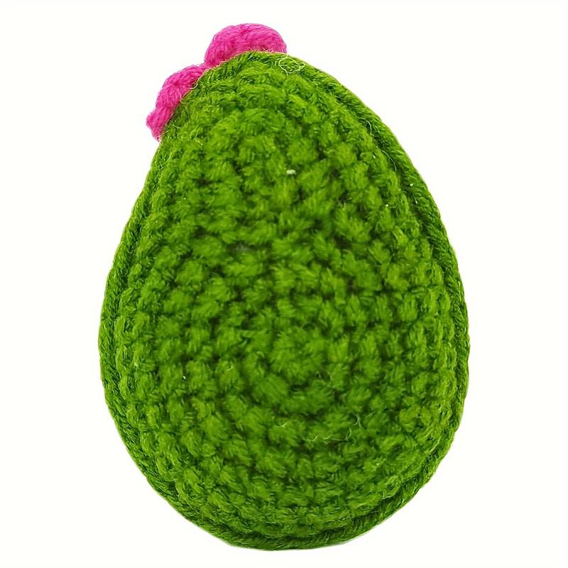 Avocado Shaped Crochet Kit, Handmade Crochet Kit with Card, DIY Crochet Supplies for Beginners, Emotional Support Crochet Plush Encourage Gifts