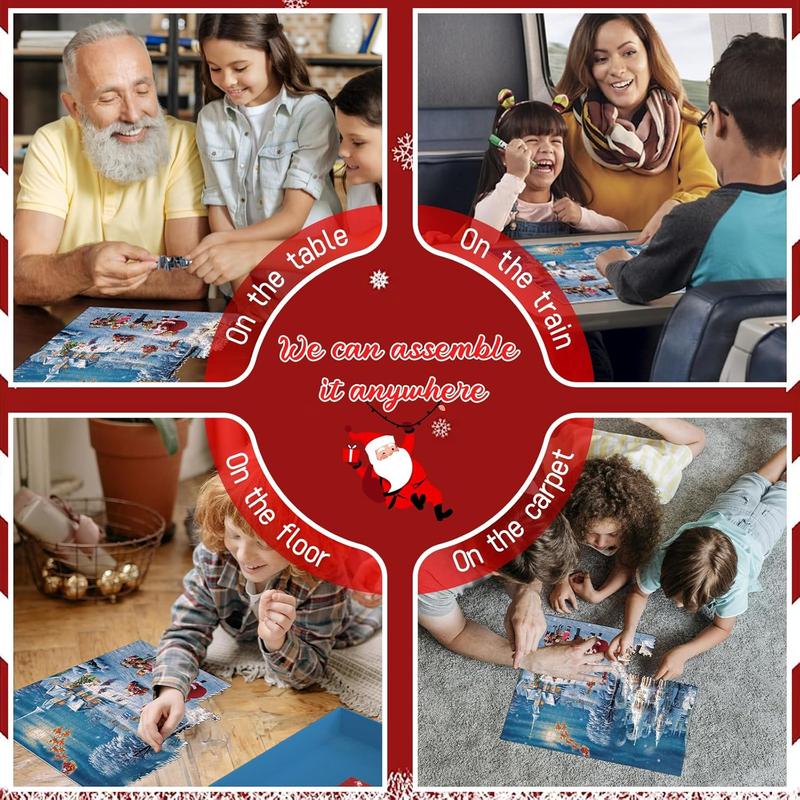 Advent Calendar Puzzle 2024, Holiday Christmas Family Fun Activity Jigsaw Puzzle, Holiday Santa Puzzle for Adults Kids, Can be Used As Xmas present and Home Decoration, Gift for Boys and Girls