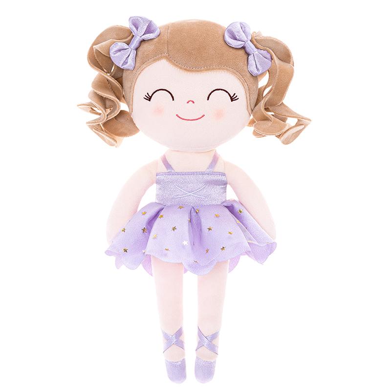 Plush Ballet Doll Baby Girl Gift Christmas Gifts Birthday Gifts For 0 To 6 Years Girls With Purple Dress 12 inches