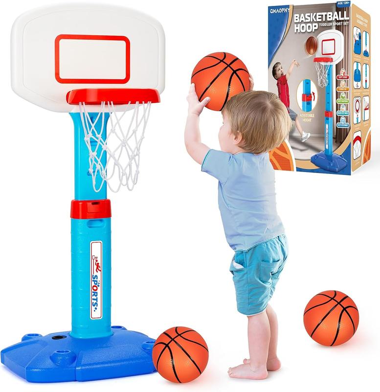 Toddler Basketball Hoop Indoor for Age 1-3, Adjustable Kids Basketball Hoop, Mini Basketball Hoop with 3 Balls for Outdoor Poolside, Birthday Christmas Sport Toys Gift for Baby Boys Girls Age 1 2 3 4